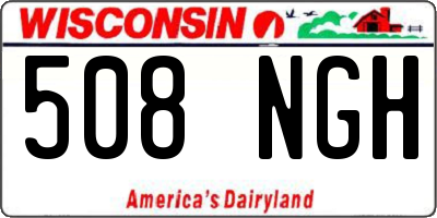 WI license plate 508NGH