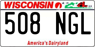 WI license plate 508NGL