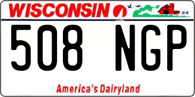 WI license plate 508NGP