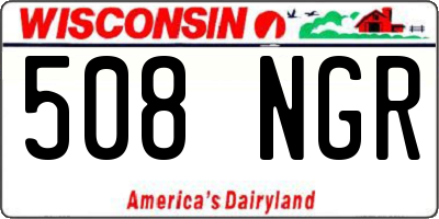 WI license plate 508NGR