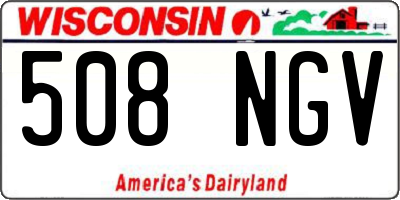 WI license plate 508NGV
