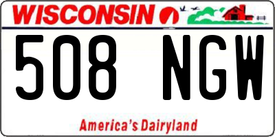 WI license plate 508NGW