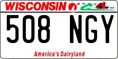 WI license plate 508NGY