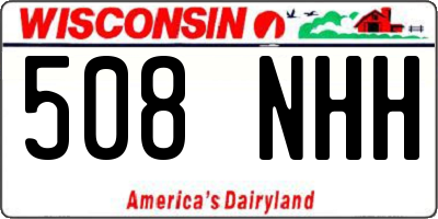 WI license plate 508NHH