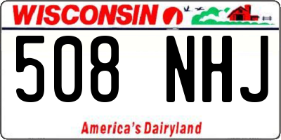 WI license plate 508NHJ