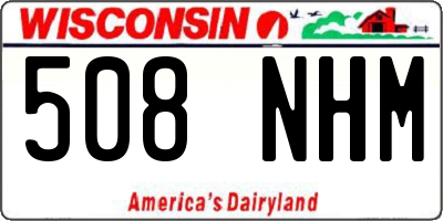 WI license plate 508NHM