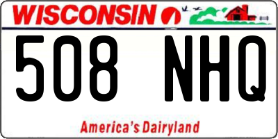 WI license plate 508NHQ