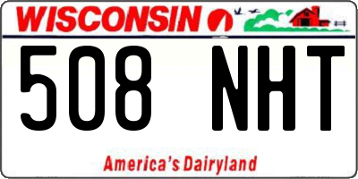 WI license plate 508NHT