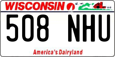 WI license plate 508NHU