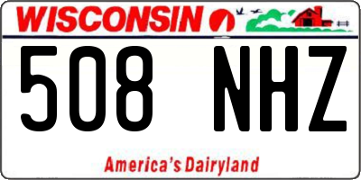 WI license plate 508NHZ