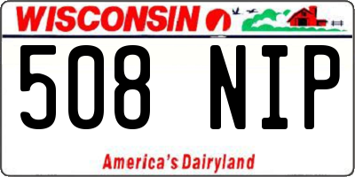 WI license plate 508NIP