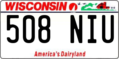 WI license plate 508NIU
