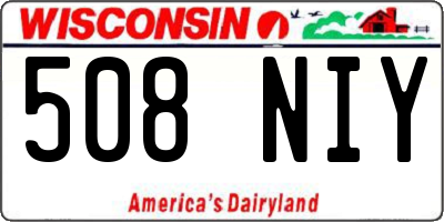 WI license plate 508NIY