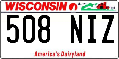WI license plate 508NIZ