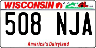 WI license plate 508NJA