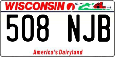 WI license plate 508NJB