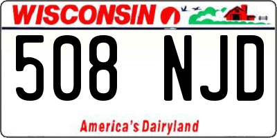 WI license plate 508NJD
