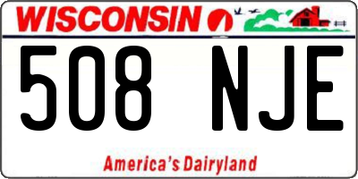 WI license plate 508NJE
