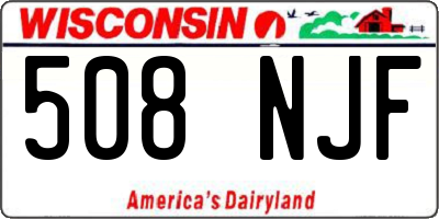 WI license plate 508NJF