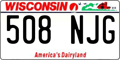 WI license plate 508NJG