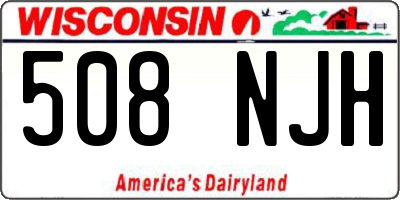 WI license plate 508NJH