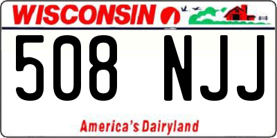 WI license plate 508NJJ