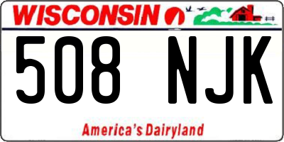 WI license plate 508NJK