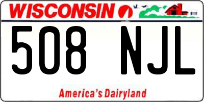WI license plate 508NJL