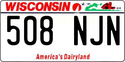 WI license plate 508NJN