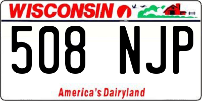 WI license plate 508NJP