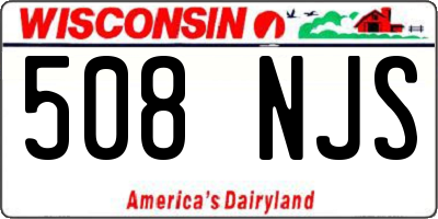 WI license plate 508NJS
