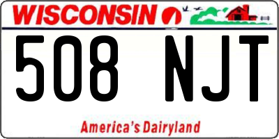 WI license plate 508NJT