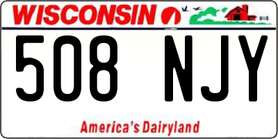 WI license plate 508NJY