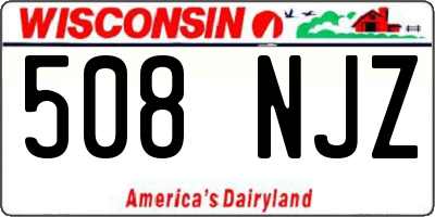 WI license plate 508NJZ
