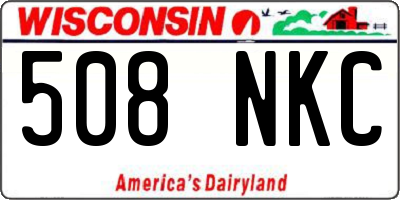 WI license plate 508NKC