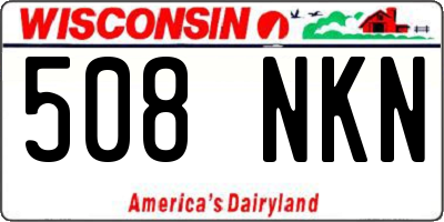 WI license plate 508NKN