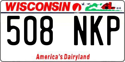 WI license plate 508NKP