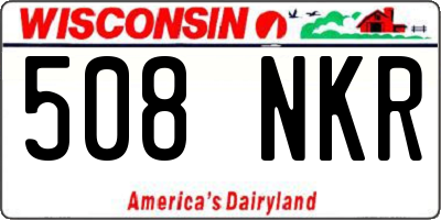 WI license plate 508NKR