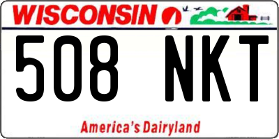 WI license plate 508NKT