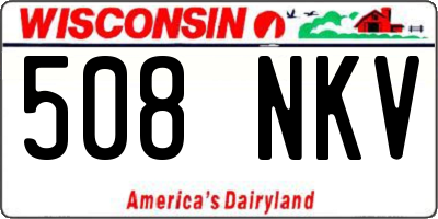 WI license plate 508NKV