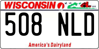 WI license plate 508NLD