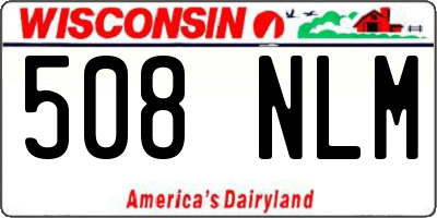 WI license plate 508NLM