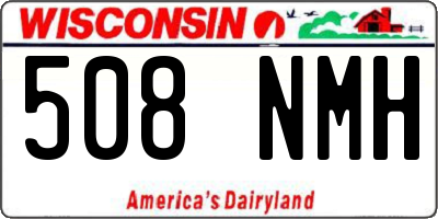 WI license plate 508NMH
