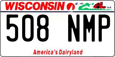 WI license plate 508NMP