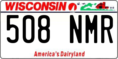 WI license plate 508NMR
