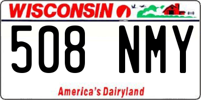 WI license plate 508NMY