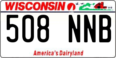WI license plate 508NNB