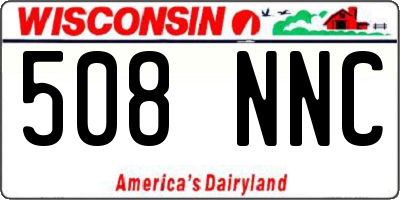 WI license plate 508NNC