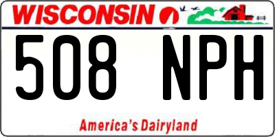 WI license plate 508NPH