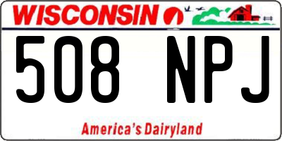 WI license plate 508NPJ